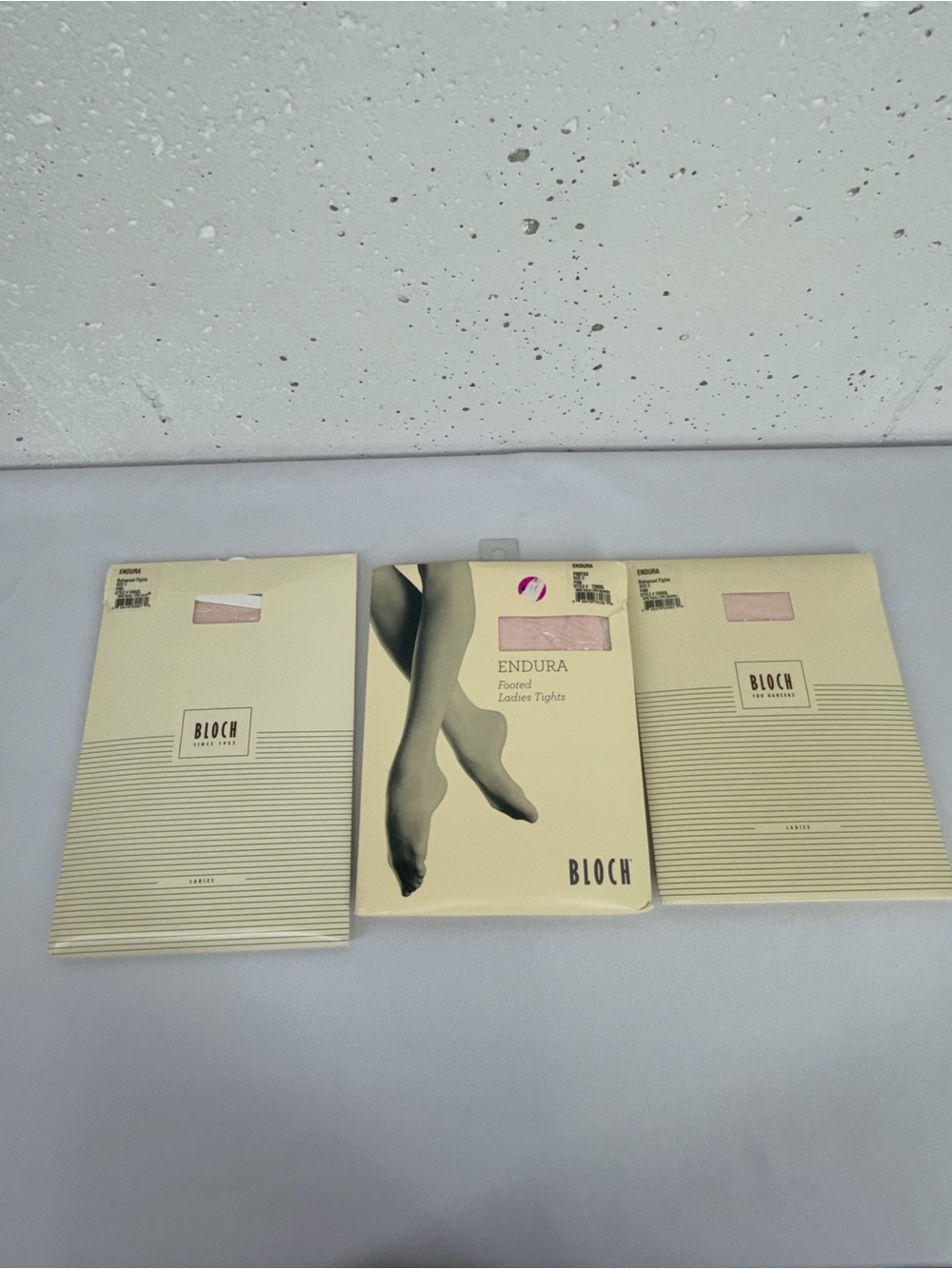 Bloch Lot of 3 Size C Pink Endura Footed T0920L & Rehearsal Tights T0942L New